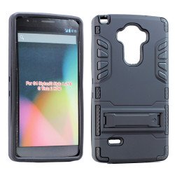 LG G Stylo G4 Stylus LS770 Hard Shield Hybrid Case (Black)